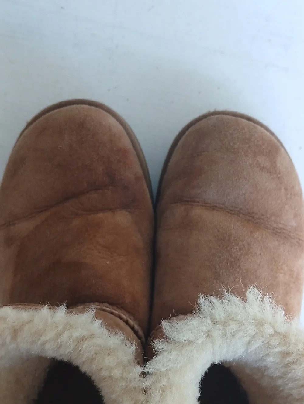UGG Womens Mini Bailey Button Pull On Winter Boots Chestnut Size 8